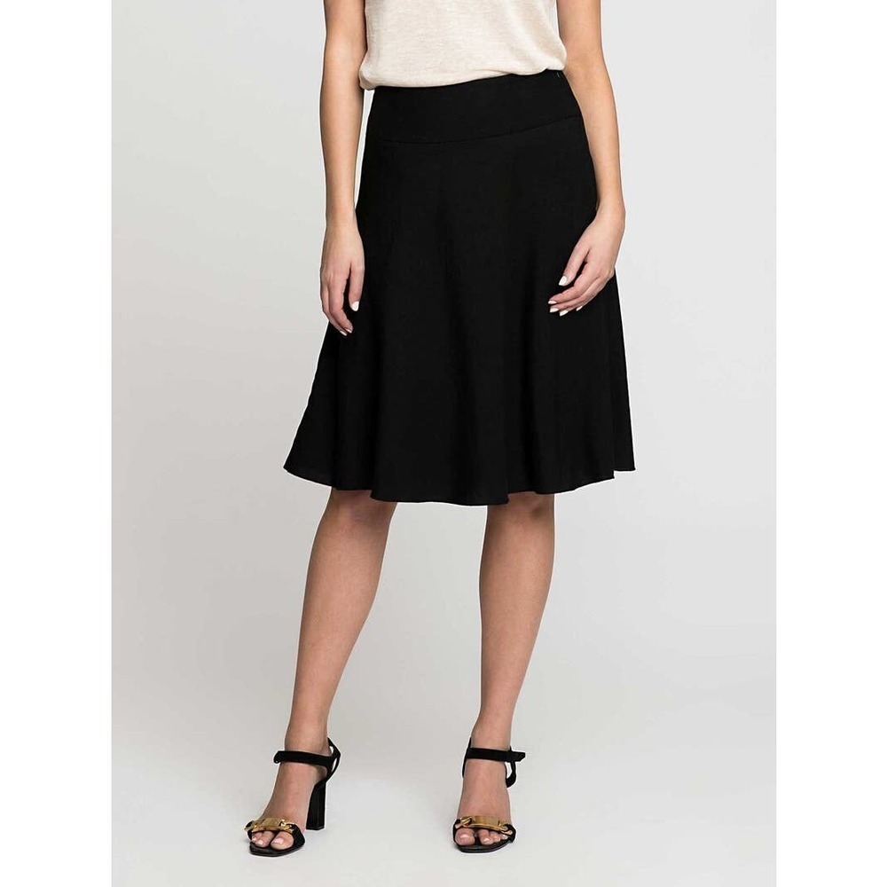 NEW Nic+Zoe Summer Fling Flirt Skirt Black Women's Size 18